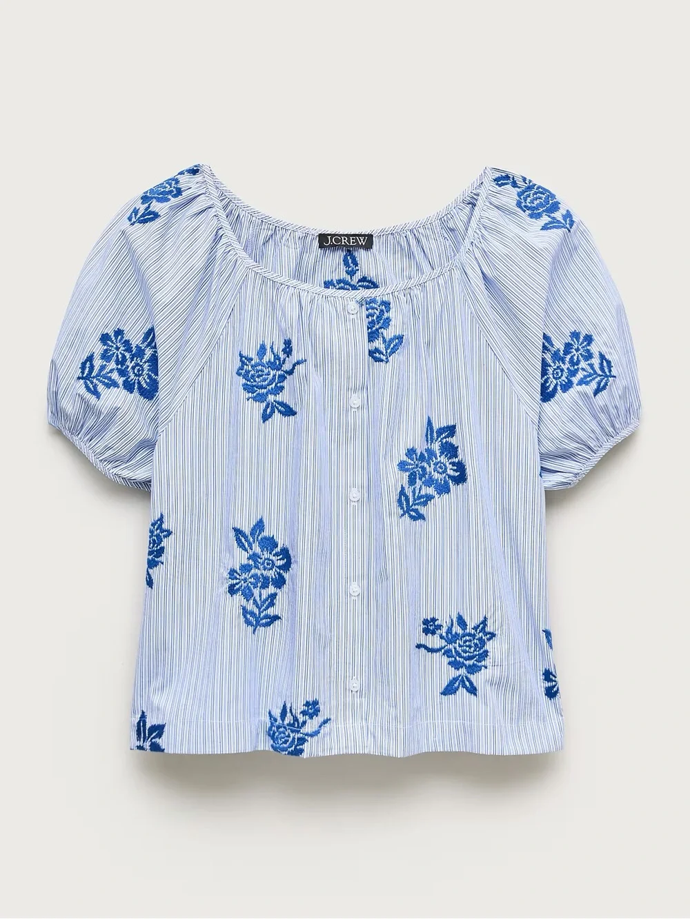 J. Crew Puff-Sleeve Button-Up Top